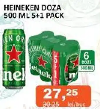 HEINEKEN DOZA 500 ML 5+1 PACK