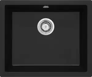 Chiuveta bucatarie compozit sub blat negru mat Deante Corda Flush Negru mat