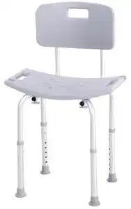 Favi Scaun de dus HOMCOM din Aluminiu si Plastic, Inaltime reglabila 8 Niveluri 71-78.5cm Picioruse antiderapante | Aosom RO Ofertă