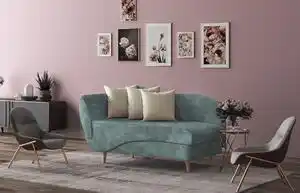 Favi Canapea extensibilă cu spatiu depozitare Oxford Mint de dreapta Ofertă