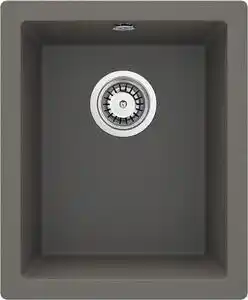 Chiuveta bucatarie compozit sub blat antracit metalic 38 cm Deante Corda 380x460 mm, Antracit metalic