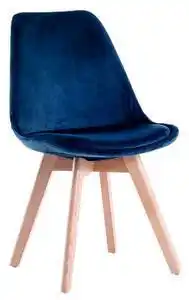 Favi Scaun de sufragerie din catifea stil scandinav Blue Glamor Ofertă