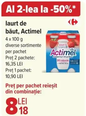 Carrefour laurt de bǎut, Actimel Ofertă
