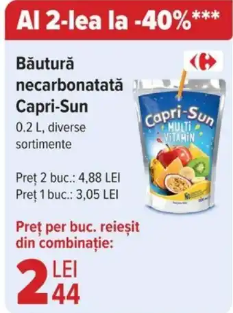 Carrefour Băutură necarbonatată Capri-Sun 0.2L Ofertă