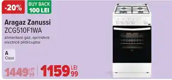 Carrefour Aragaz Zanussi ZCG510F1WA Ofertă