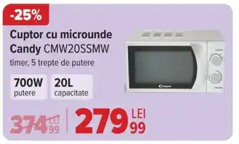 Carrefour Cuptor cu microunde Candy CMW20SSMW Ofertă