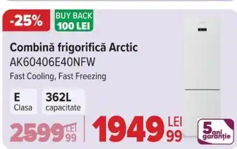 Carrefour Combinǎ frigorifică Arctic AK60406E40NFW Ofertă