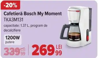 Carrefour Cafetieră Bosch My Moment TKA3M131 Ofertă