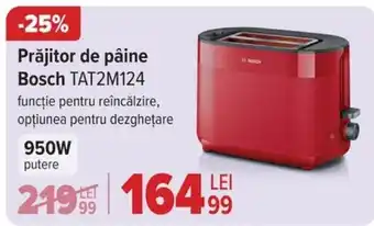 Carrefour Prăjitor de pâine Bosch TAT2M124 Ofertă