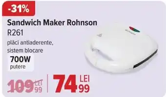 Carrefour Sandwich Maker Rohnson R261 Ofertă