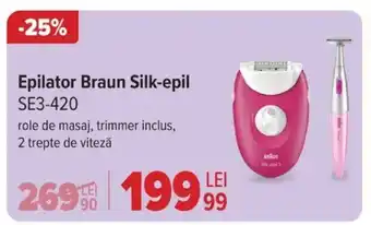 Carrefour Epilator Braun Silk-epil SE3-420 Ofertă