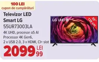 Carrefour Televizor LED Smart LG 55UR73003LA Ofertă