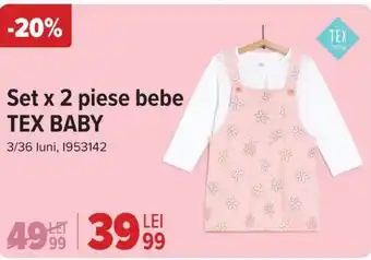 Carrefour Set x 2 piese bebe TEX BABY Ofertă