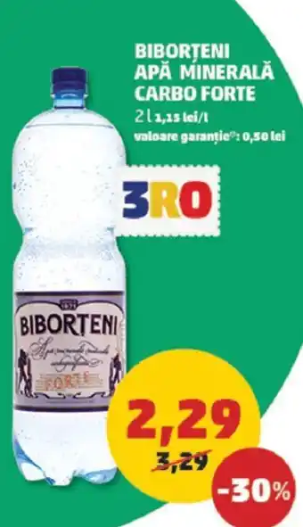 BIBORTENI APĂ MINERALĂ CARBO FORTE 2L