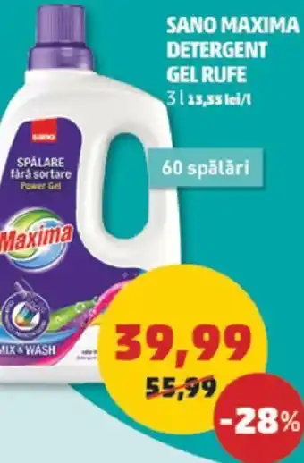 Penny SANO MAXIMA DETERGENT GEL RUFE Ofertă