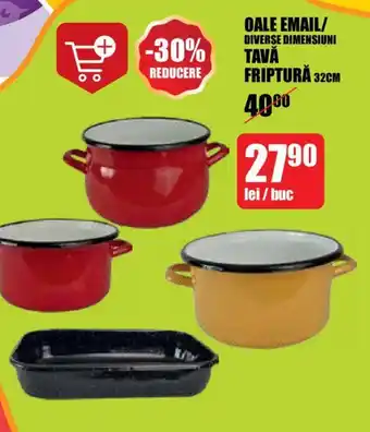 Auchan OALE EMAIL/ DIVERSE DIMENSIUNI TAVĂ FRIPTURĂ 32CM Ofertă