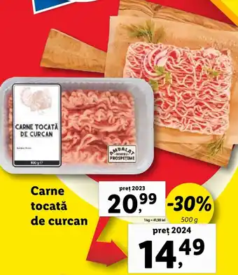 Lidl Carne tocată de curcan Ofertă