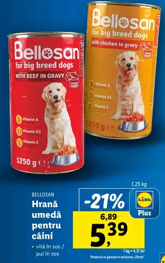 Lidl BELLOSAN Hrană umedǎ pentru câini Ofertă