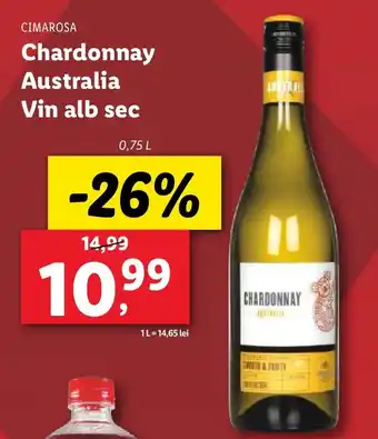 Lidl CIMAROSA Chardonnay Australia Vin alb sec 0.75L Ofertă