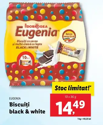 Lidl EUGENIA Biscuiţi black & white Ofertă