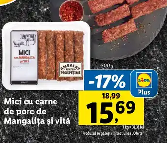 Lidl Mici cu carne de porc de Mangaliţa şi vită Ofertă