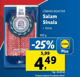 Lidl CĂMARA NOASTRĂ Salam Sinaia Ofertă