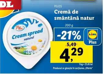 Lidl PILOS Cremă de smântână natur Ofertă