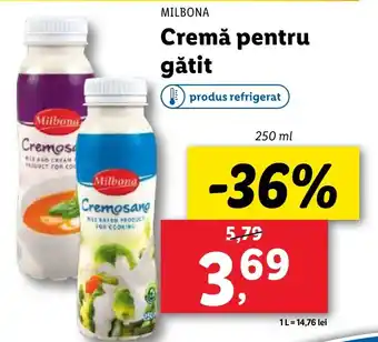 Lidl MILBONA Cremă pentru gătit Ofertă