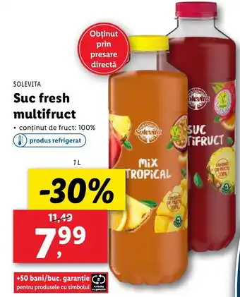 Lidl SOLEVITA Suc fresh multifruct Ofertă