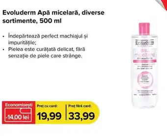 Dr.Max Evoluderm Apă micelară, diverse sortimente, 500 ml Ofertă
