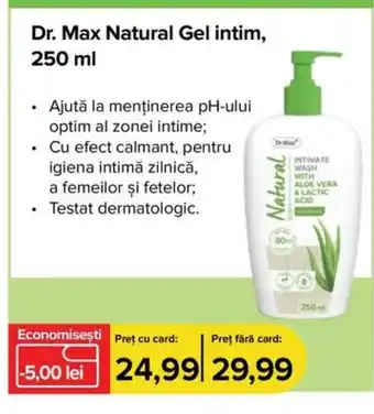 Dr.Max Dr. Max Natural Gel intim, 250 ml Ofertă