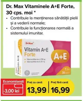 Dr.Max Dr. Max Vitaminele A+E Forte, 30 cps. moi Ofertă