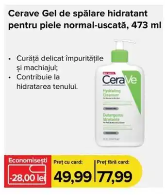 Cerave Gel de spălare hidratant pentru piele normal-uscată, 473 ml