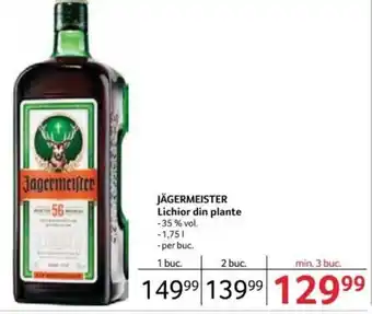 Selgros JÄGERMEISTER Lichior din plante Ofertă