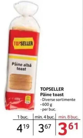 Selgros TOPSELLER Pâine toast Ofertă