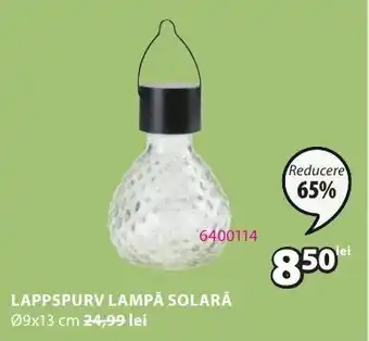 JYSK LAPPSPURV LAMPÅ SOLARĂ Ofertă