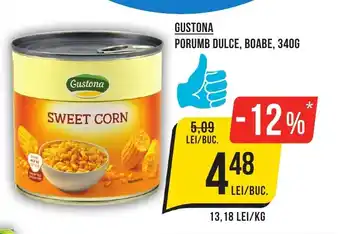 Mega Image GUSTONA PORUMB DULCE, BOABE, 340G Ofertă