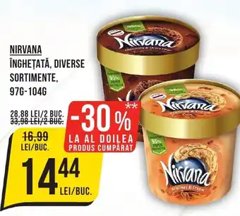 Mega Image NIRVANA ÎNGHEȚATĂ, DIVERSE SORTIMENTE Ofertă