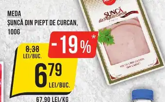 Mega Image MEDA ŞUNCĂ DIN PIEPT DE CURCAN, 100G Ofertă