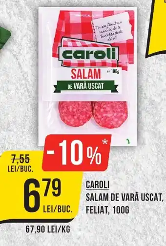Mega Image CAROLI SALAM DE VARĂ USCAT, FELIAT, 100G Ofertă