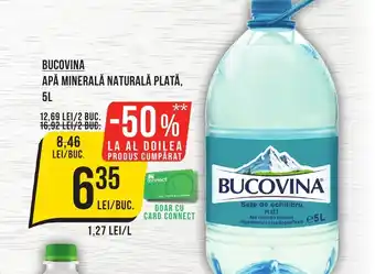 Mega Image BUCOVINA APĂ MINERALĂ NATURALĂ PLATĂ, 5L Ofertă