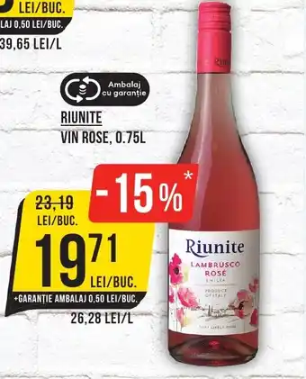 RIUNITE VIN ROSE, 0.75L