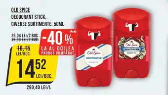 Mega Image OLD SPICE DEODORANT STICK, DIVERSE SORTIMENTE, 50ML Ofertă