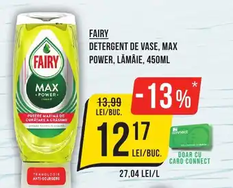 Mega Image FAIRY DETERGENT DE VASE, MAX POWER, LĂMÂIE, 450ML Ofertă