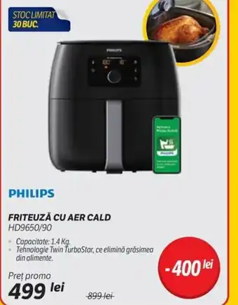 Flanco PHILIPS FRITEUZĂ CU AER CALD HD9650/90 Ofertă