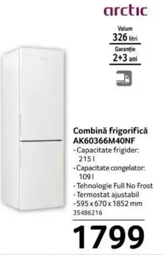 Selgros Combinǎ frigorifică AK60366M40NF Ofertă