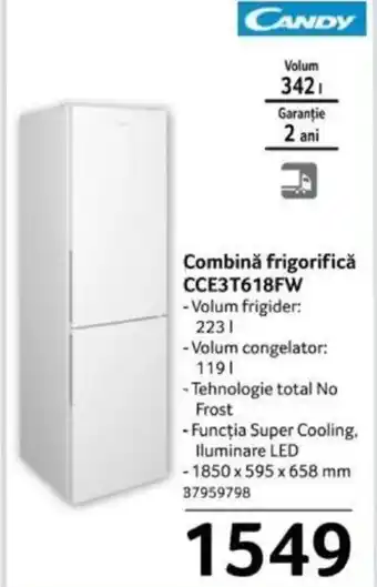 Selgros Combină frigorifică CCE3T618FW Ofertă