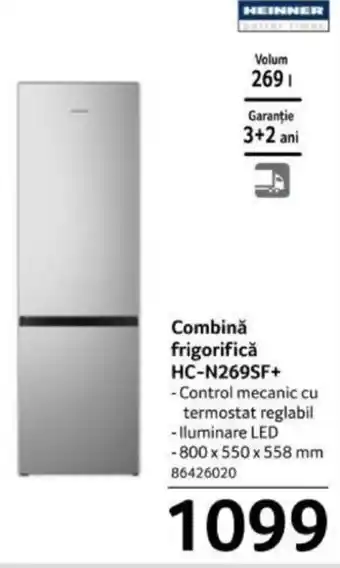 Selgros Combinǎ frigorifică HC-N269SF+ Ofertă