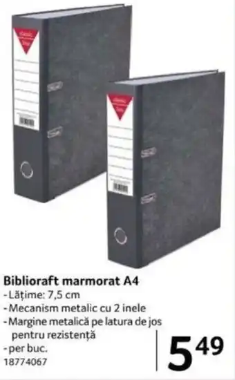 Selgros Biblioraft marmorat A4 Ofertă