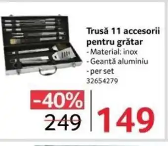 Selgros Trusǎ 11 accesorii pentru grătar Ofertă